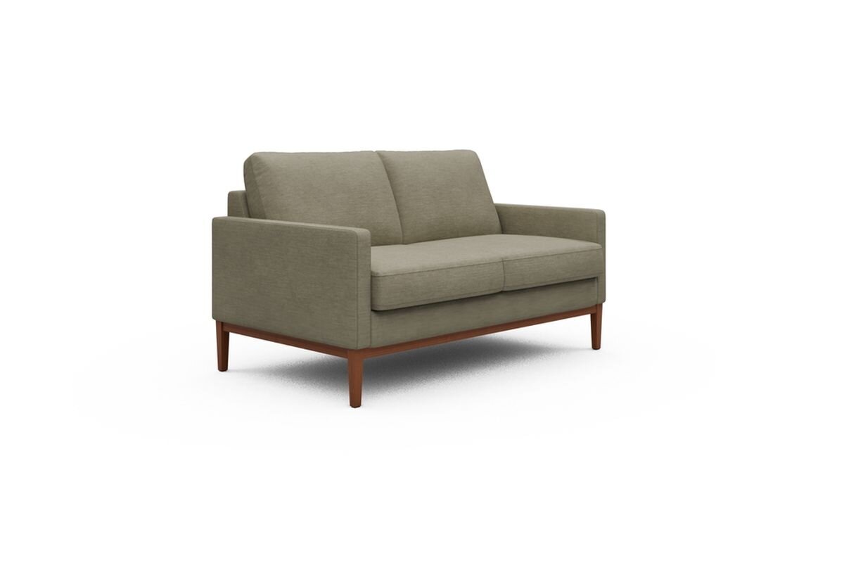 ScandinavianUpholstery Sofa Finn PK2 571 Dusty Sand Vivus Oak, Dark Stained 2-Sitzer von scandinavianupholstery