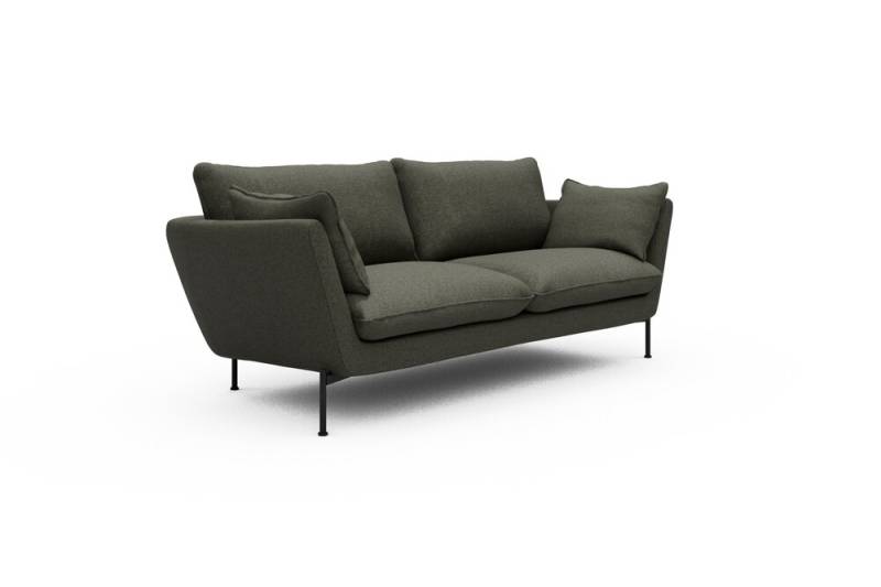 ScandinavianUpholstery Sofa Hasle K260 PK2 335 Winter Moss Sama Metall, Schwarz 2-Sitzer von scandinavianupholstery
