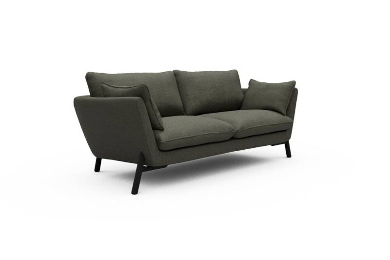 ScandinavianUpholstery Sofa Hasle K260 PK2 335 Winter Moss Sama Oak, Black 2-Sitzer von scandinavianupholstery