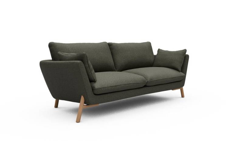 ScandinavianUpholstery Sofa Hasle K260 PK2 335 Winter Moss Sama Oak, Lacquered 3-Sitzer von scandinavianupholstery