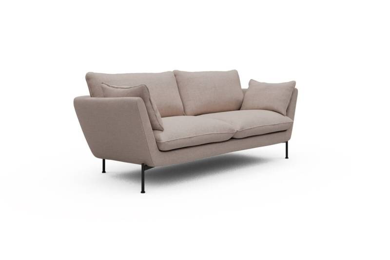 ScandinavianUpholstery Sofa Hasle PK3 539 Biege Bouclé Oak, Lacquered 2-Sitzer von scandinavianupholstery
