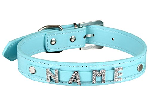 Scarlet pet | Hundehalsband »My-Name« inkl. 5 Strass-Buchstaben; mit Namen ihres Hundes personalisierbar; zusätzliche Buchstaben bestellbar (S: 32 cm, Türkis) von scarlet bijoux