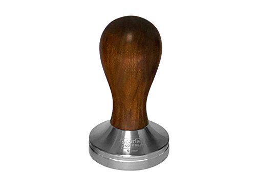 scarlet espresso | Tamper »Classic«, stilvoller Espresso-Stempel mit ergonomischem Griff aus Edelholz, für perfekten Espresso, Barista-Werkzeug (49 mm, Sandelholz - Dunkelbraun) von scarlet bijoux