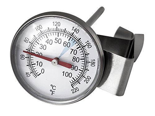 scarlet espresso | Milchthermometer »Professionale« Edelstahl-Thermometer zur Temperaturkontrolle beim Aufschäumen von Milch für perfekten Milchschaum mit Clip zur Befestigung am Milchkannen-Rand scarlet espresso | Milchthermometer »Professionale« Edelstahl-Thermometer zur Temperaturkontrolle beim Aufschäumen von Milch für perfekten Milchschaum mit Clip zur Befestigung am Milchkannen-Rand von scarlet bijoux