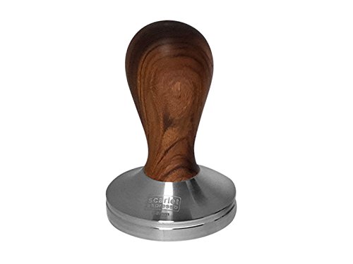 scarlet espresso | Tamper »Classic«, stilvoller Espresso-Stempel mit ergonomischem Griff aus Edelholz, für perfekten Espresso, Barista-Werkzeug (49 mm, Sandelholz - Rot) von scarlet bijoux