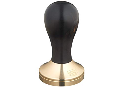 scarlet espresso | Tamper »Classic Deluxe« für Barista; mit ergonomischem Griff aus Edelholz und präzisionsgefertigter Basis aus Messing (53 mm, Ebenholz - Schwarz) von scarlet bijoux