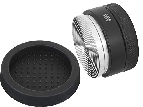 scarlet espresso | Tamper »Grande Flat« für Barista; mit 3D-Rillen zur perfekten Extraktion mit Siebträgermaschinen; verschiedene Größen; schwere Ausführung (Set: 54.3 mm + Tamperablage) von scarlet bijoux