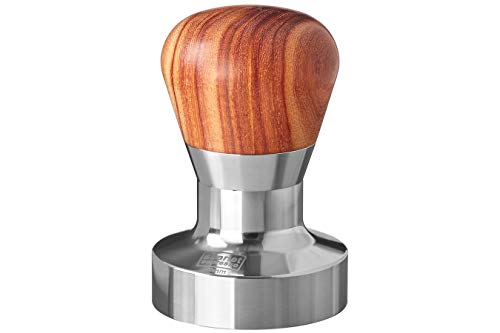 scarlet espresso | Tamper »Passion« für Barista; mit ergonomischem PVC- oder Edelholzgriff nach Wahl und Präzisions-Edelstahlbasis (49 mm) von scarlet bijoux