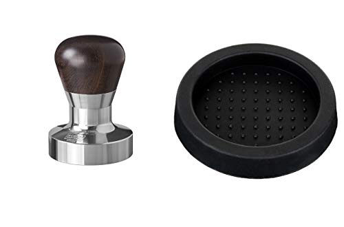 scarlet espresso | Tamper »Passion« für Barista; mit ergonomischem PVC- oder Edelholzgriff nach Wahl und Präzisions-Edelstahlbasis (Set 51 mm & Tamperablage) von scarlet bijoux