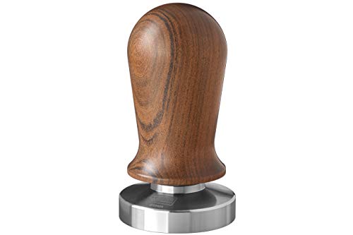 scarlet espresso | Tamper »Perfetto« für Barista; auf 35 lbs Anpressdruck kalibiriert; mit Alu- oder Edelholzgriff und Präzisions-Edelstahlbasis (Sandelholz - Braun, 51 mm) von scarlet bijoux