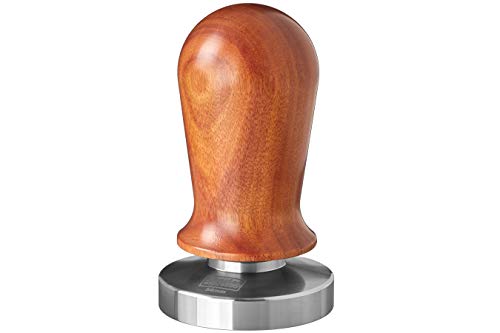 scarlet espresso | Tamper »Perfetto« für Barista; auf 35 lbs Anpressdruck kalibiriert; mit Alu- oder Edelholzgriff und Präzisions-Edelstahlbasis (Sandelholz - Rot, 54 mm) von scarlet bijoux