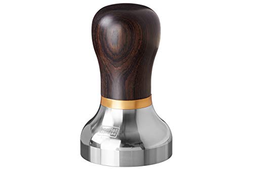 scarlet espresso | Tamper »Vittoria« für Barista; mit ergonomischem Griff aus Edelholz und präzisionsgefertigter, hochglanzpolierter Edelstahlbasis (53 mm, Ebenholz - Schwarz) von scarlet bijoux