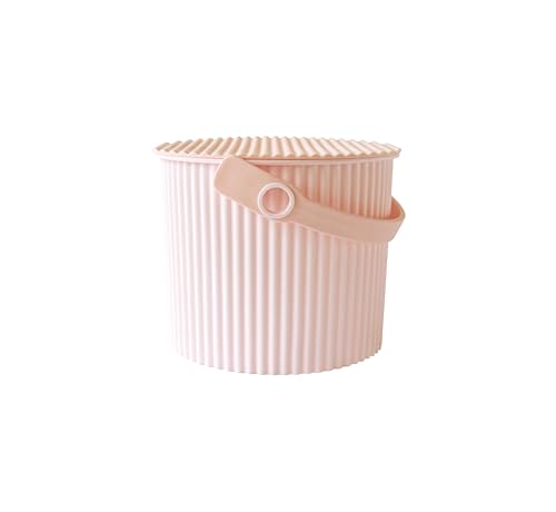 Yawata Kasei Sertevie Eimer mit Deckel, Omni-Utty, Mini, Macaron, Pfirsichfarben, 22,4 x 21 x 17,5 cm, 4L sceltevie omnioutil Mini Macaron, hergestellt in Japan von sceltevie