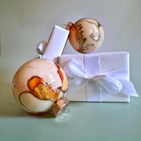 Handbemalter Weihnachtsschmuck Coral Swirl Andenken von schemata