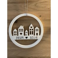 Häuserloop Mit Deiner Plz Und Stadt Personalisiert Als Geschenk Zum Einzug Oder Für Den Flur. Lokalpatrioten. Deine Auf Dekoring von schenkdesign