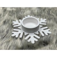 Teelichthalter Schneeflocke in 4 Verschiedenen Variationen Für Die Advents - Und Winterzeit von schenkdesign