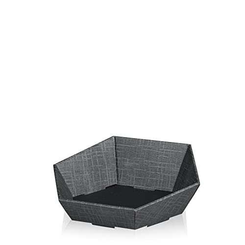 5 x Präsentkorb 6-eck Schiefergrau - Maße 29x27 cm - Geschenkkorb - Präsentkörbe - Geschenkverpackung - 5 x Präsentkorb 6-eck Schiefergrau - Maße 29x27 cm - Geschenkkorb - Präsentkörbe - Geschenkverpackung - von schenken-24