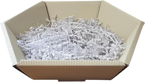 Geschenkkorb in creme mit weißer Papierwolle Geschenkkorb in creme mit weißer Papierwolle von schenken-24