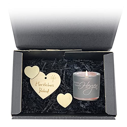 Geschenkset/Trauer/Beileid/Long Life Rose/Windlicht, Auswahl:Box 16 von schenken-24