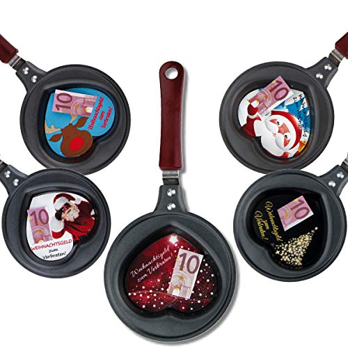 schenken-24 Geldpfanne: Rentier, Pfanne, Motiv wählbar, Ø 12 cm x 25.5 cm (L) von schenken-24