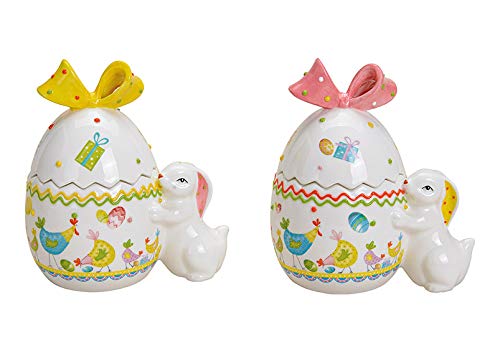 schenken-24 Ostern/Osterdeko/Dose Ei/Design wählbar/Tischdeko, Osterdose:Gelb von schenken-24