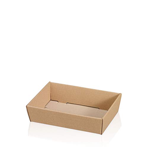 5 x Präsentkorb 4-eck klein Natur - Maße 16x19 cm - Geschenkkorb - Präsentkörbe - Geschenkverpackung - von schenken-24