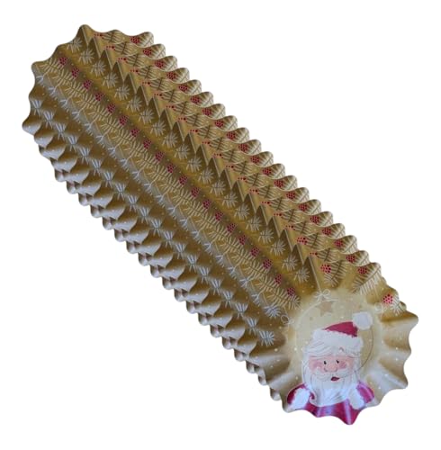 schenken-24 Weihnachten/Teller / 4er Set/Adventsteller/Nikolaus/Pappe/Plätzchen, Anzahl:5 x 4 (=20 Stück), Weihnachtsteller:Stern - Motiv 2-3.5 cm hoch von schenken-24