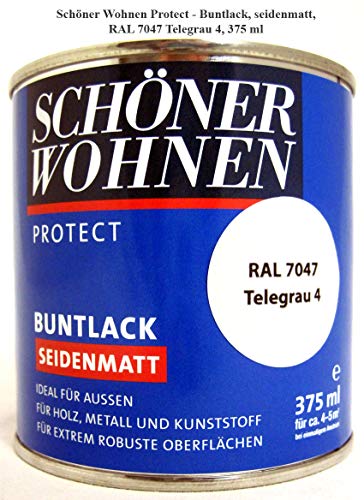 schenken und wohnen Protect Buntlack - Alkydharzlack, seidenmatt, RAL 7047 Telegrau 4, 375 ml schenken und wohnen Protect Buntlack - Alkydharzlack, seidenmatt, RAL 7047 Telegrau 4, 375 ml von schenken und wohnen