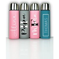 500Ml Personalisierte Thermosflasche | Mit Becher Aus Edelstahl| Trinkflasche Kaffee Tee Glühwein Geburtstag Weihnachtsmarkt Freunde Familie von schenkpersoenlich