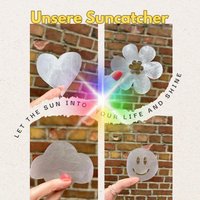 Suncatcher Set Fensterfolie 5 Smileys | Sticker Fenster Reflektion Selbsthaftend Effekt Geschenk Kids Und Erwachsene von schickGEMACHT3oak