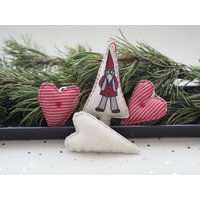 4-Teiliges Baumschmuckset, Dekoration Weihnachten von schickmitstick