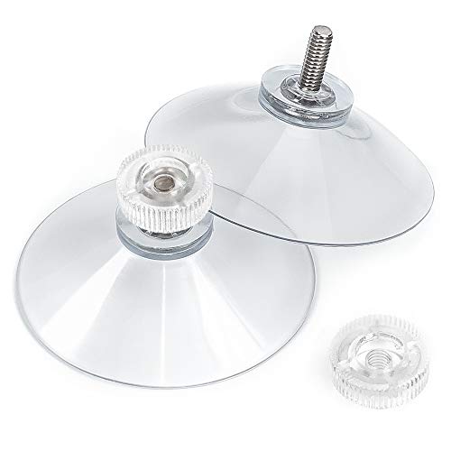 schildEVO Saugnäpfe Ø 50 mm | M4 Gewinde – Länge 10 mm | V2A Edelstahl | Rändelmutter | DHL-Versand | HOCHWERTIG - Made in Germany (Transparente Rändelschrauben, 100) von schildEVO