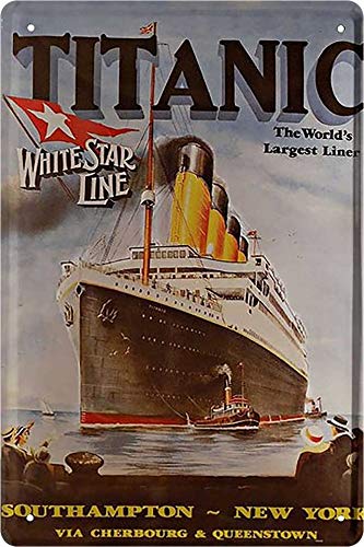 Blechschild „Titanic The World's Largest Liner“ Werbeschild Deko Dekoration Retro Metallschild Vintage Garage Werkstatt Hobbyraum Geschenk zum Geburtstag oder Weihnachten 20x30 cm Blechschild „Titanic The World's Largest Liner“ Werbeschild Deko Dekoration Retro Metallschild Vintage Garage Werkstatt Hobbyraum Geschenk zum Geburtstag oder Weihnachten 20x30 cm von schilderkreis24