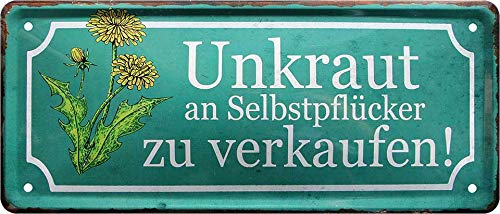 Blechschilder Lustiger Garten Spruch “Unkraut an Selbstpflücker Deko Schild Terrasse Metallschild Geschenkidee Humor Witziges Geschenk zum Geburtstag oder Weihnachten 28x12 cm Blechschilder Lustiger Garten Spruch “Unkraut an Selbstpflücker Deko Schild Terrasse Metallschild Geschenkidee Humor Witziges Geschenk zum Geburtstag oder Weihnachten 28x12 cm von schilderkreis24
