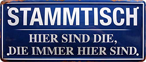 schilderkreis24 - Blechschilder Lustiger Spruch Stammtisch Schild Deko Metallschild Türschild für Pub Theke Kneipe oder Bar Geschenkidee 28x12 cm schilderkreis24 - Blechschilder Lustiger Spruch Stammtisch Schild Deko Metallschild Türschild für Pub Theke Kneipe oder Bar Geschenkidee 28x12 cm von schilderkreis24