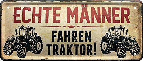 Blechschilder Lustiger Traktor Spruch “Echte Männer Fahren Traktor“ Trecker Bauer Landwirte Deko Schild Metallschild Humor Witziges Geschenk zum Geburtstag oder Weihnachten 28x12 cm Blechschilder Lustiger Traktor Spruch “Echte Männer Fahren Traktor“ Trecker Bauer Landwirte Deko Schild Metallschild Humor Witziges Geschenk zum Geburtstag oder Weihnachten 28x12 cm von schilderkreis24