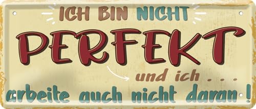 schilderkreis24 Blechschild 28x12cm – „Ich bin nicht perfekt und ich... arbeite auch nicht dran!“ – Humorvolle Deko für Büro, Zuhause & Partykeller schilderkreis24 Blechschild 28x12cm – „Ich bin nicht perfekt und ich... arbeite auch nicht dran!“ – Humorvolle Deko für Büro, Zuhause & Partykeller von schilderkreis24