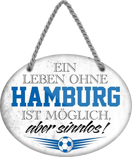 schilderkreis24 – Fußballschild Deko Artikel Sport Verein Geschenkidee Männer Club Fußball Fan 18x12 cm (Ein Leben ohne Hamburg ist Sinnlos) schilderkreis24 – Fußballschild Deko Artikel Sport Verein Geschenkidee Männer Club Fußball Fan 18x12 cm (Ein Leben ohne Hamburg ist Sinnlos) von schilderkreis24