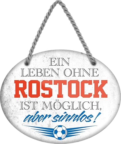 schilderkreis24 – Blechschild Fußballschild “Ein Leben ohne Rostock ist Sinnlos“ Deko Geschenkidee Mann 18x14cm schilderkreis24 – Blechschild Fußballschild “Ein Leben ohne Rostock ist Sinnlos“ Deko Geschenkidee Mann 18x14cm von schilderkreis24