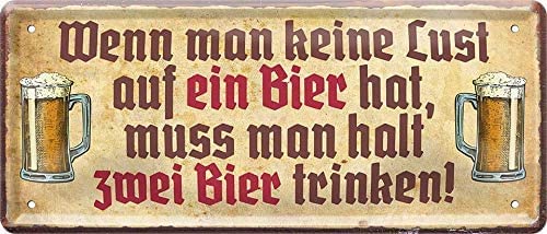 schilderkreis24 – Blechschild Lustiger Bier Spruch “Wenn man keine lust ..“ Deko Humor Geschenkidee Mann Frau 28x12 cm schilderkreis24 – Blechschild Lustiger Bier Spruch “Wenn man keine lust ..“ Deko Humor Geschenkidee Mann Frau 28x12 cm von schilderkreis24