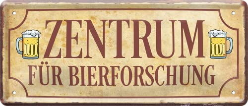 schilderkreis24 – Blechschild Lustiger Bier Spruch “Zentrum für Bierforschung“ Deko Humor Geschenkidee Mann Frau 28x12 cm schilderkreis24 – Blechschild Lustiger Bier Spruch “Zentrum für Bierforschung“ Deko Humor Geschenkidee Mann Frau 28x12 cm von schilderkreis24