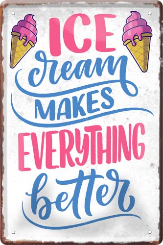 schilderkreis24 – Blechschild Lustiger Eis Spruch “Ice Cream“ Deko Geschenkidee Mann Frau 20x30cm schilderkreis24 – Blechschild Lustiger Eis Spruch “Ice Cream“ Deko Geschenkidee Mann Frau 20x30cm von schilderkreis24