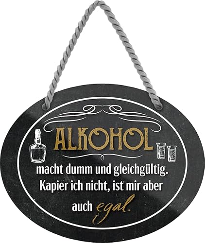 schilderkreis24 – Blechschild Lustiger Spruch “Alkohol macht dumm und gleichgültig.“ Deko Geschenkidee Mann Frau 18x14cm schilderkreis24 – Blechschild Lustiger Spruch “Alkohol macht dumm und gleichgültig.“ Deko Geschenkidee Mann Frau 18x14cm von schilderkreis24
