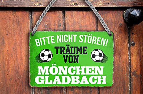 schilderkreis24 – Blechschild Lustiger Spruch “Bitte Nicht stören MÖNCHEN GLADBACH“ Deko Garage Artikel Sport Verein Geschenkidee Club Fußball Liebhaber Begeisterte 18x12 cm von schilderkreis24