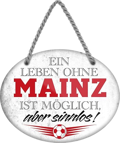 schilderkreis24 – Blechschild Lustiger Spruch Deko Artikel Sport Verein Geschenkidee Männer Club Fußball (Ein Leben ohne Mainz ist Sinnlos 18x14cm) von schilderkreis24