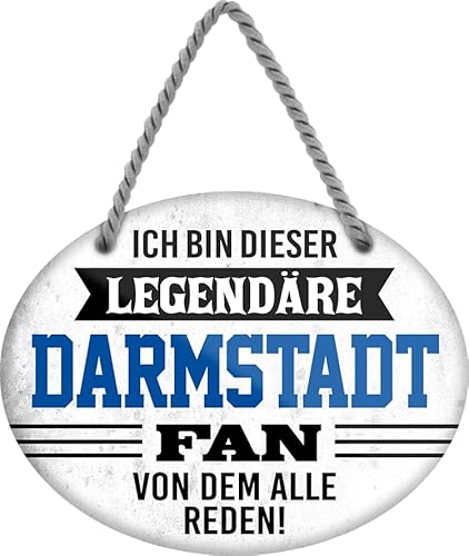 schilderkreis24 – Fußballschild Deko Garage Artikel Sport Verein Geschenkidee Club Weihnachten Fußball Fan Liebhaber Begeisterte (Ich bin dieser legendäre Darmstadt Fan 18x14cm) von schilderkreis24