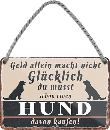 schilderkreis24 Blechschild Kollektion 18x12cm „Geld alleine macht nicht glücklich, du musst schon XX damit kaufen“ – Lustige Sprüche für verschiedene Themen, Geschenkideen & Deko (Hund-2) schilderkreis24 Blechschild Kollektion 18x12cm „Geld alleine macht nicht glücklich, du musst schon XX damit kaufen“ – Lustige Sprüche für verschiedene Themen, Geschenkideen & Deko (Hund-2) von schilderkreis24