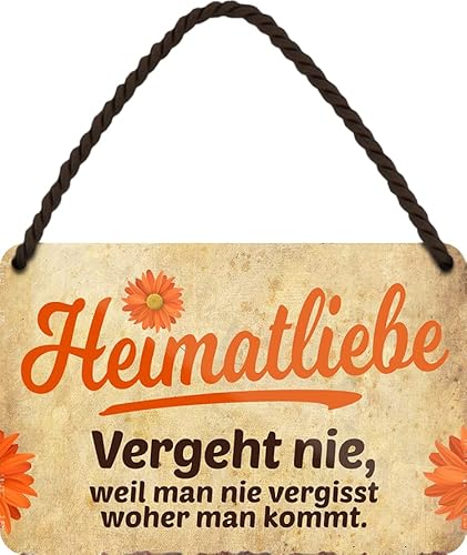 schilderkreis24 – Blechschild Lustiger Spruch “Heimatliebe vergeht nie..“ Deko Geschenkidee Mann Frau 18x12cm schilderkreis24 – Blechschild Lustiger Spruch “Heimatliebe vergeht nie..“ Deko Geschenkidee Mann Frau 18x12cm von schilderkreis24