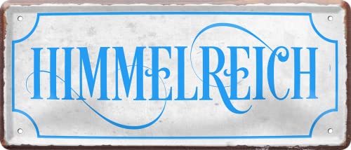 schilderkreis24 – Blechschild Lustiger Spruch “Himmelreich“ Deko Humor Geschenkidee Mann Frau 28x12 cm von schilderkreis24