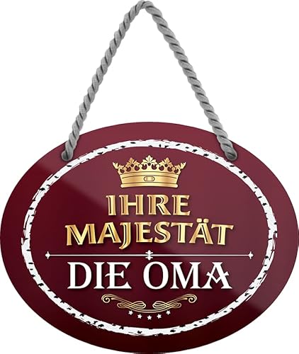 schilderkreis24 – Blechschild Lustiger Spruch “Ihre Majestät. Die Oma.“ Deko Geschenkidee Mann Frau 18x14cm schilderkreis24 – Blechschild Lustiger Spruch “Ihre Majestät. Die Oma.“ Deko Geschenkidee Mann Frau 18x14cm von schilderkreis24